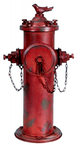 Dog pee post fire hydrant